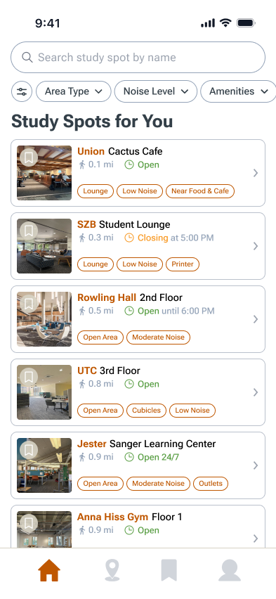 Longhorn Studies home screen